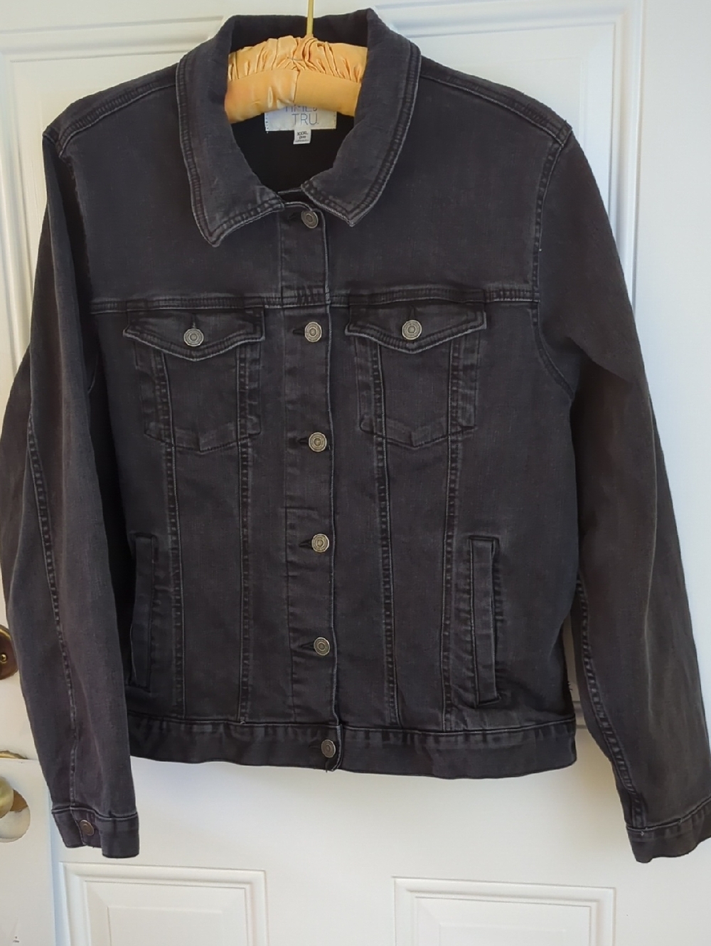 Time And Tru Black Jean Jacket. Size XXXL (22).